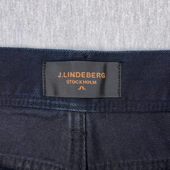 J. Lindeberg Jeans Mens 34x34 Damien Black Ink Mid-Rise Skinny Dark Wash Denim - Picture 6 of 15